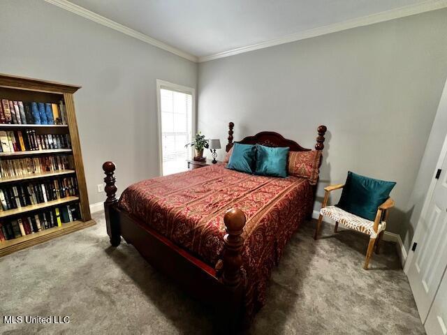 648 Westhill Rd, Brandon, MS 39042 - carpeted bedroom with ornamental molding and baseboards