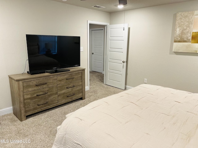 5438 Leeds Ln, Biloxi, MS 39532 - bedroom featuring baseboards, visible vents, and light carpet