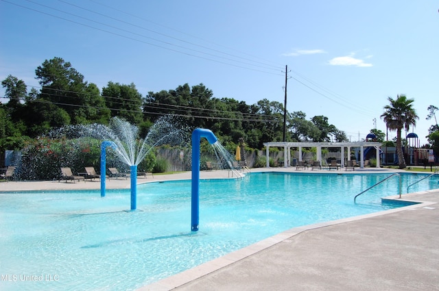 view of pool with a patio area