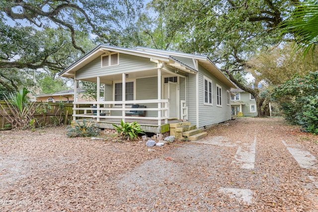 bungalow-style house with a porch