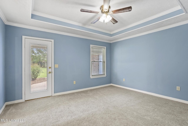 1035 N Azalea Dr, Madison, MS 39110 - unfurnished room with a raised ceiling, healthy amount of natural light, carpet, and ornamental molding