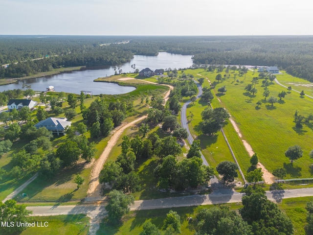 13129 Jordan Bluff Rd, Kiln, MS 39556 - drone / aerial view of a large body of water and a heavily wooded area