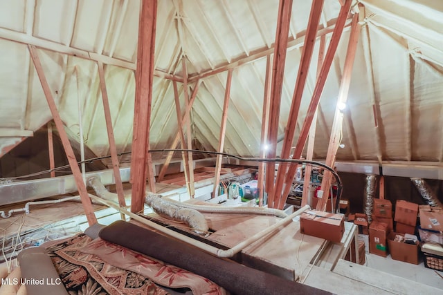 13129 Jordan Bluff Rd, Kiln, MS 39556 - view of unfinished attic