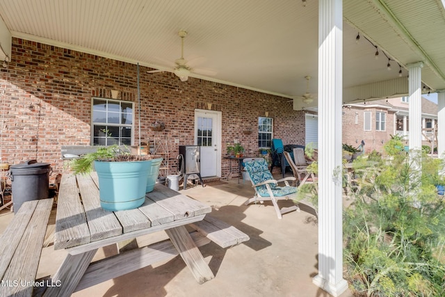 13129 Jordan Bluff Rd, Kiln, MS 39556 - view of patio / terrace featuring ceiling fan