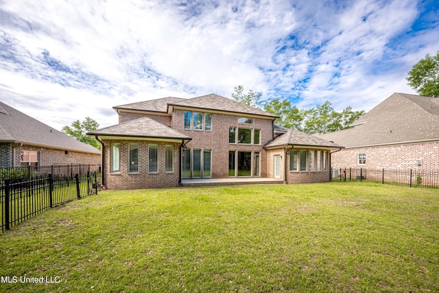 rear view of house with brick siding