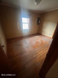 5685 Carrollton Rd, Grenada, MS 38901 - spare room featuring ornamental molding and hardwood / wood-style floors
