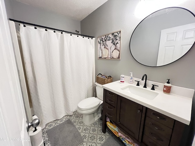 9929 Kahana St, Diamondhead, MS 39525 - full bath with vanity, a textured ceiling, and tile patterned flooring