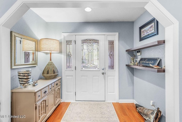 entryway featuring light wood-type flooring