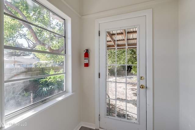 doorway to outside with a healthy amount of sunlight