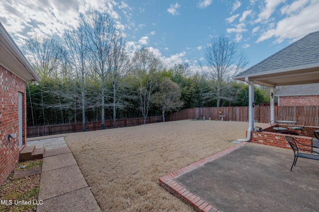 7199 Terrace Stone Dr, Olive Branch, MS 38654 - view of yard with a fenced backyard and a patio
