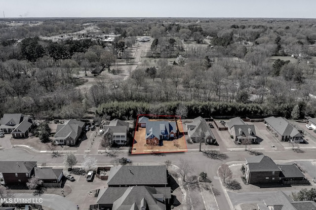 7199 Terrace Stone Dr, Olive Branch, MS 38654 - bird's eye view with a residential view