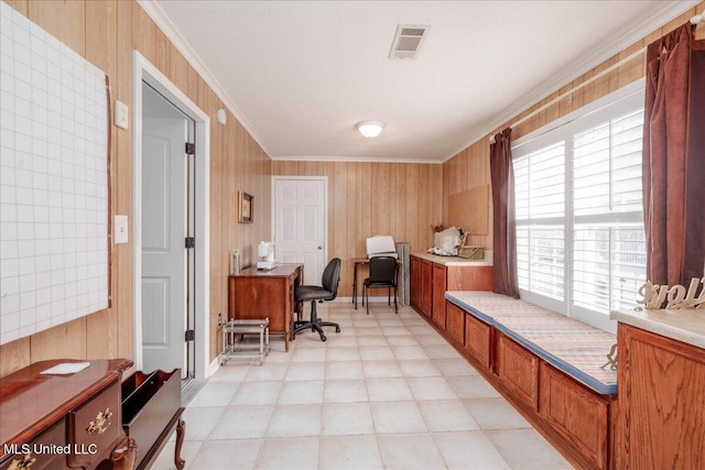 7199 Terrace Stone Dr, Olive Branch, MS 38654 - office space with visible vents and crown molding