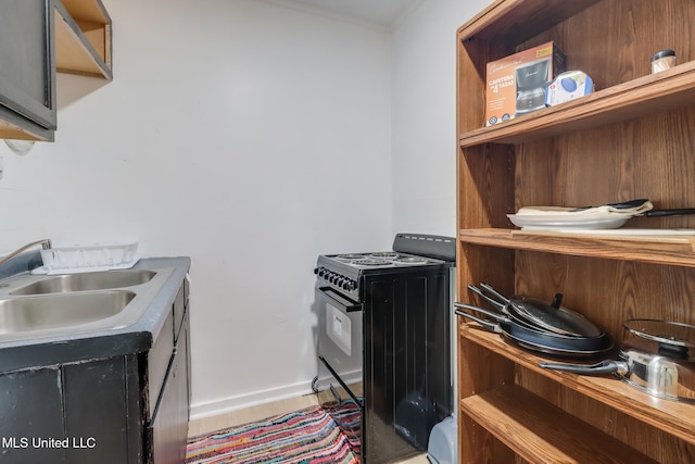 interior space with a sink