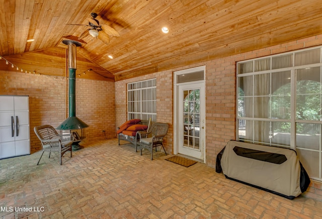 view of patio / terrace with a ceiling fan