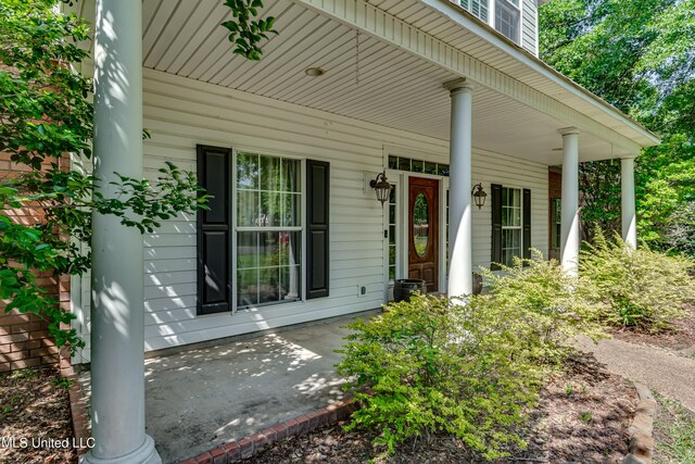 203 Remington Dr, Brandon, MS 39042 - view of exterior entry with a porch