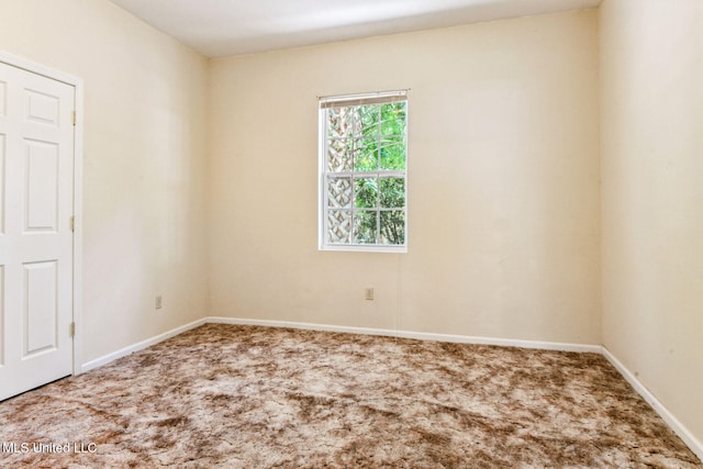 view of carpeted empty room