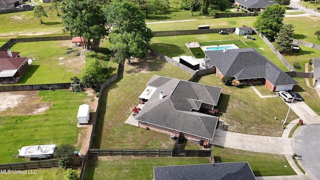 aerial view featuring a residential view