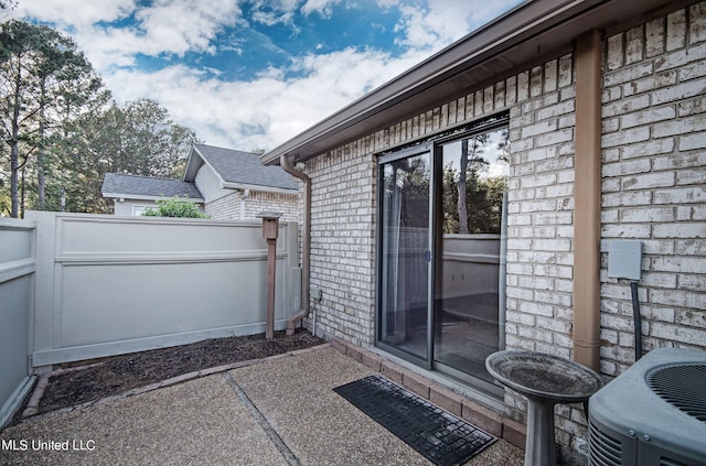 view of patio featuring cooling unit