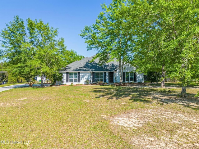 8521 Julia Dr, Vancleave, MS 39565 - view of front of home with a front lawn