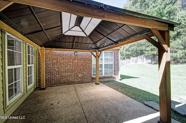 view of patio / terrace with a gazebo