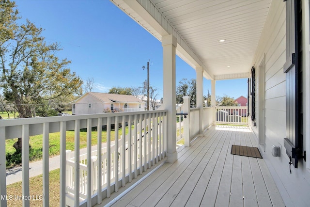 deck featuring a residential view