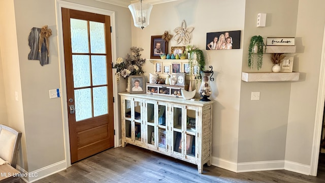 580 Hickory Pl, Brandon, MS 39047 - doorway to outside featuring wood finished floors and baseboards