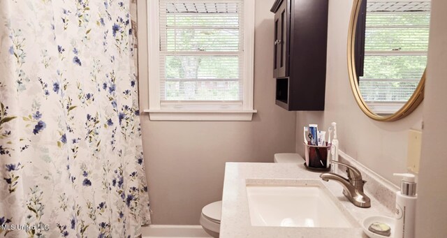 260 Roberts Ave, Holly Springs, MS 38635 - full bath featuring vanity, curtained shower, and toilet