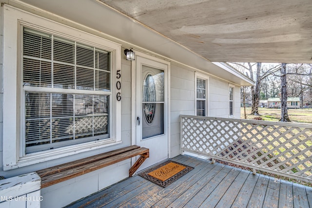 view of wooden deck