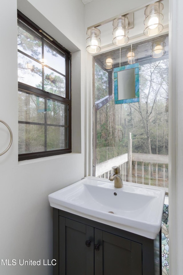 bathroom with vanity