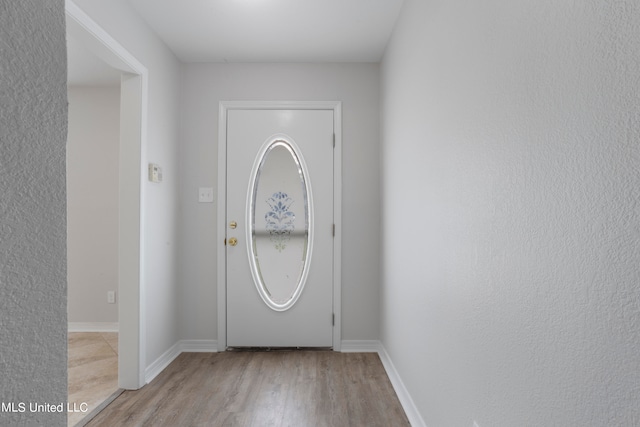 entryway featuring light wood-type flooring