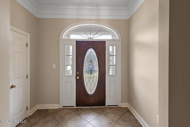 104 Willington Way, Madison, MS 39110 - tiled foyer with baseboards and crown molding