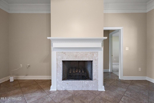 104 Willington Way, Madison, MS 39110 - detailed view of crown molding and a tiled fireplace