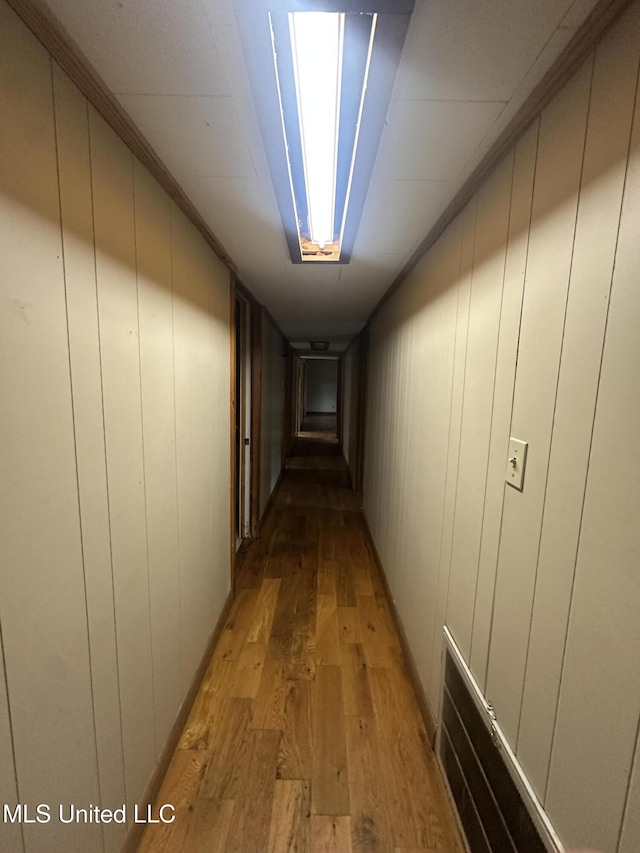 hallway featuring light wood finished floors