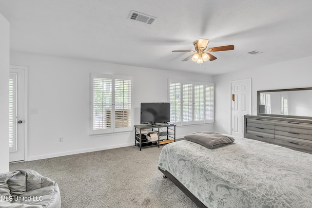 112 Rolling Meadows Dr, Jackson, MS 39211 - bedroom featuring carpet, baseboards, and a ceiling fan