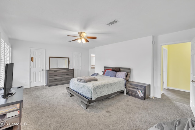 112 Rolling Meadows Dr, Jackson, MS 39211 - bedroom with carpet floors, baseboards, and a ceiling fan