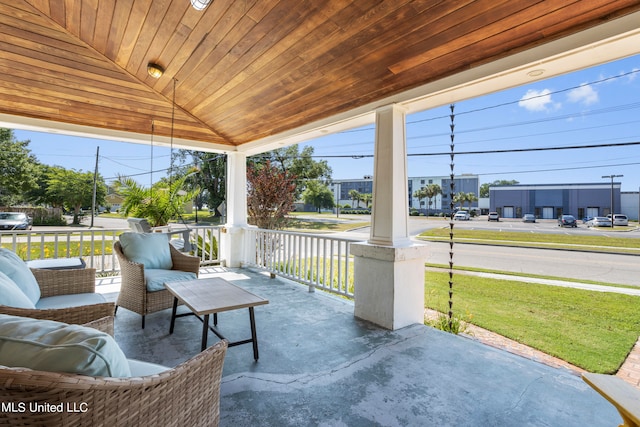 view of patio / terrace featuring covered porch