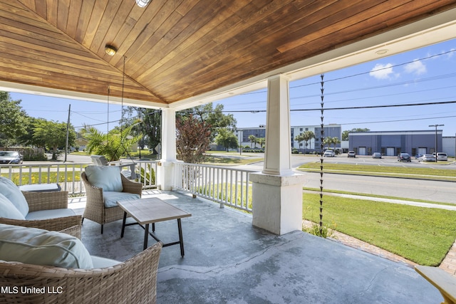 view of patio / terrace with covered porch