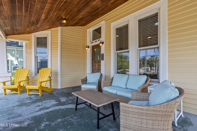 view of patio / terrace featuring outdoor lounge area