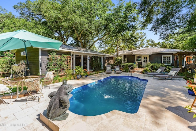 view of pool with a patio area