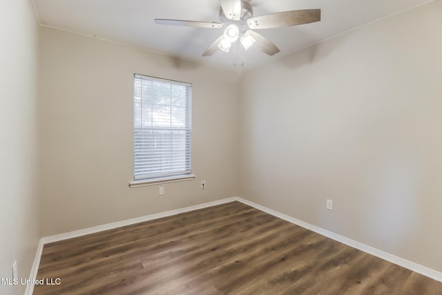 20 Oakmont Pl, Long Beach, MS 39560 - empty room featuring dark wood-style flooring and a ceiling fan