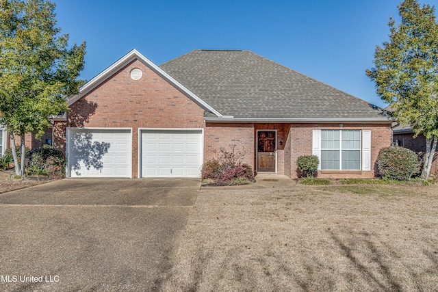 view of front facade with a garage