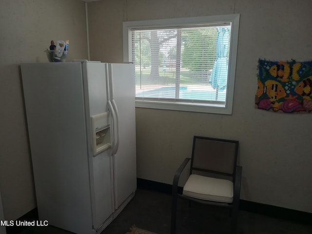 114 S 49th Hwy, Indianola, MS 38751 - kitchen featuring white fridge with ice dispenser