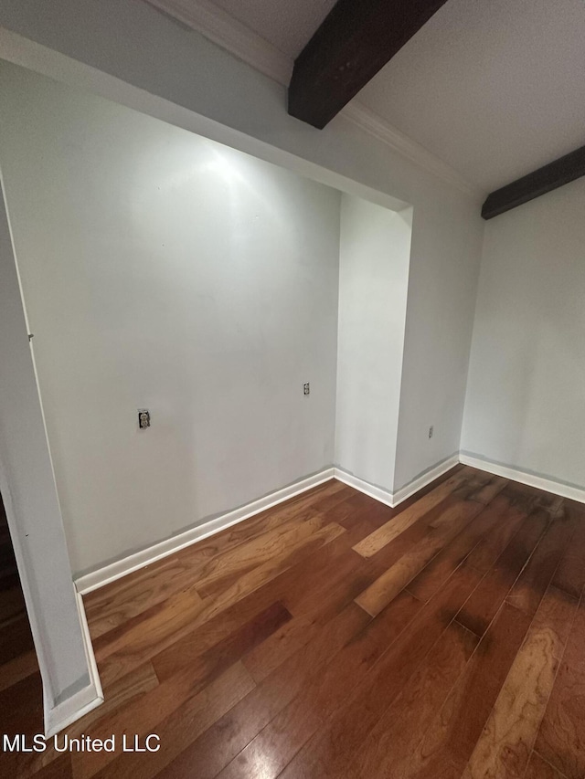 204 Fort Dr, Grenada, MS 38901 - basement featuring wood-type flooring, baseboards, and crown molding