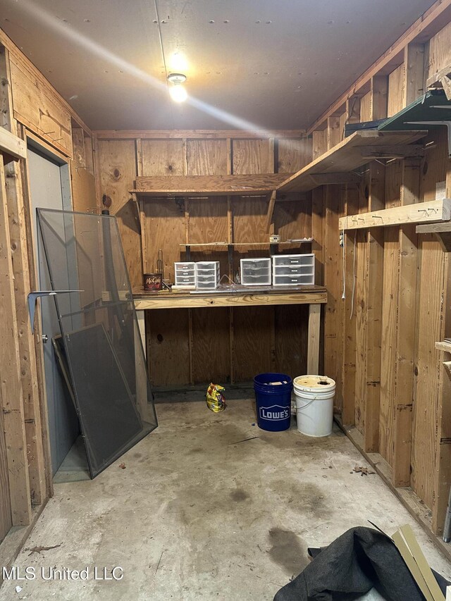 204 Fort Dr, Grenada, MS 38901 - basement featuring wood walls
