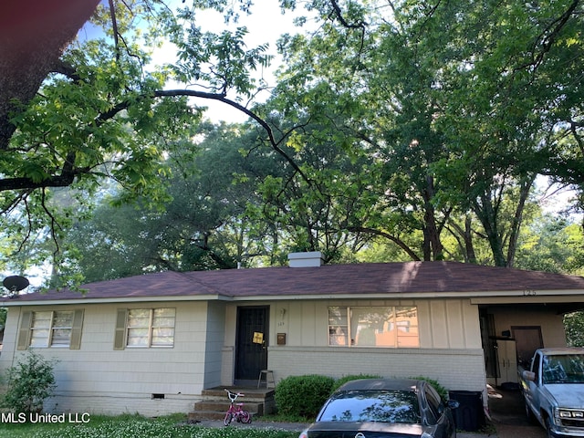 view of ranch-style home