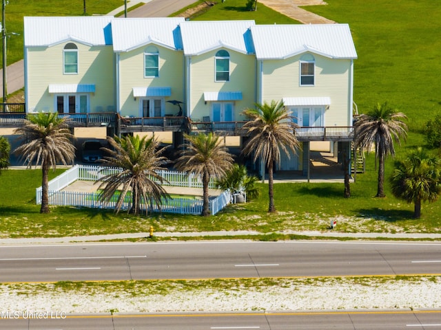 800 W Beach Blvd, Long Beach, MS 39560 - back of house featuring french doors and a carport
