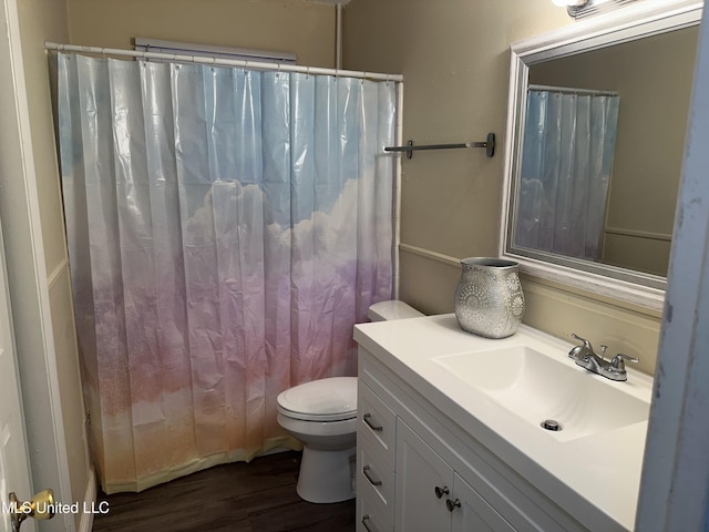 11086 E Taylor Rd, Gulfport, MS 39503 - bathroom featuring toilet, wood finished floors, and vanity
