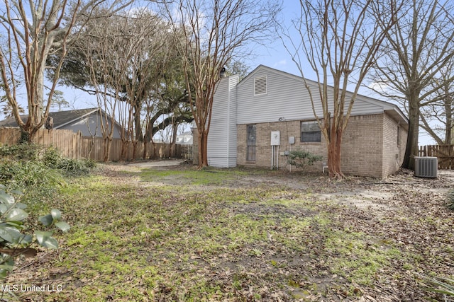 exterior space featuring central AC unit