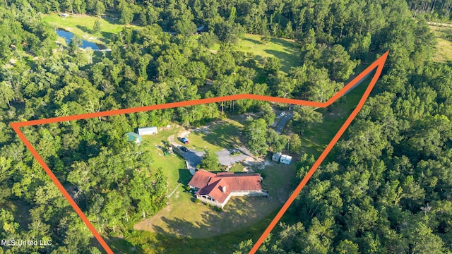 18153 Doc Lizana Rd, Gulfport, MS 39503 - aerial view featuring a wooded view