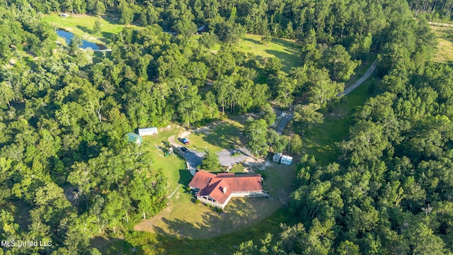 18153 Doc Lizana Rd, Gulfport, MS 39503 - bird's eye view with a wooded view